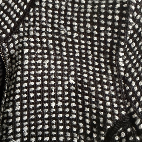White House Black Market Textured Knit Open Front Jacket Black White Size S - Picture 15 of 16